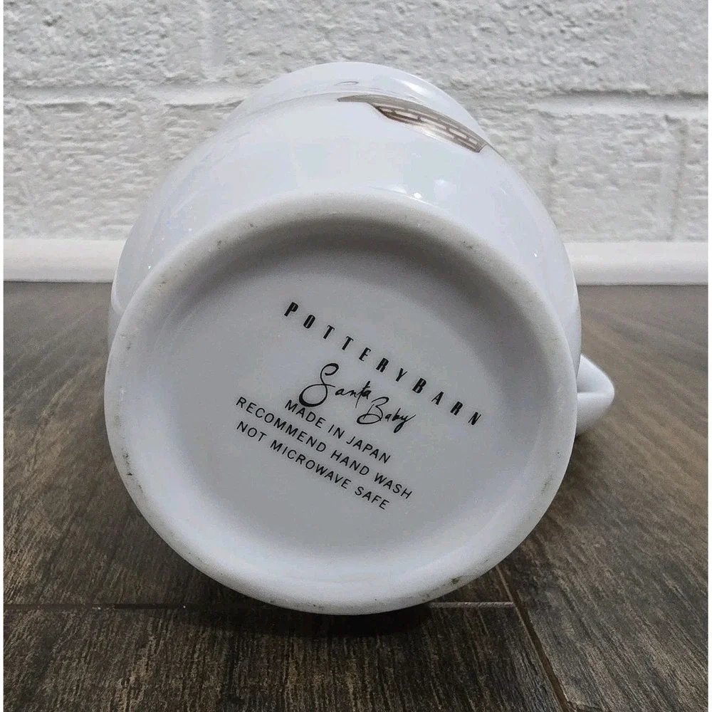Pottery‎ Barn Santa Baby Christmas Mugs Set Of Four Holiday Tea Coffee Hot Cocoa